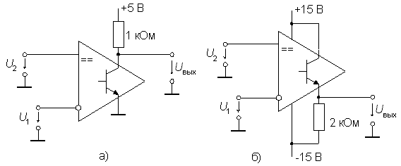 схема компаратора на транзисторах